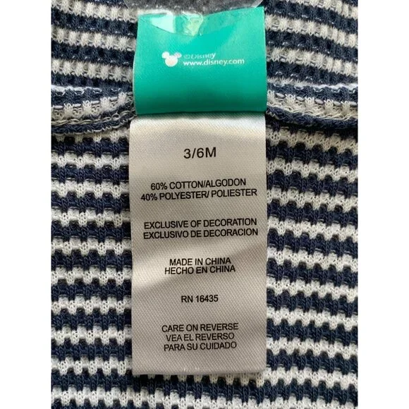 Disney Baby Mickey Pluto Best Buds Striped Romper For Infant Size 3-6M - Picture 7 of 10
